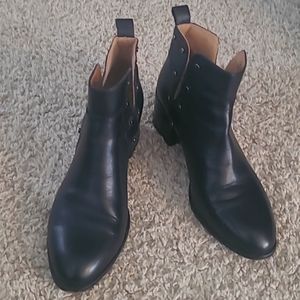 Franco Sarto black leather booties